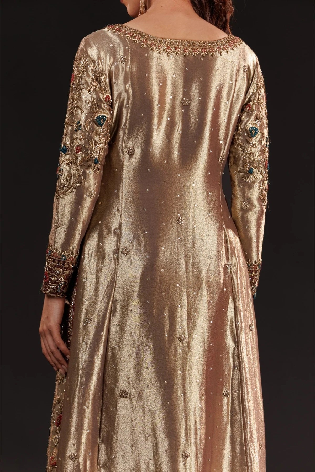 Usama Silk Gilded Mosaic Luxury Silk Embroidered 3Pc Unstitched Suit