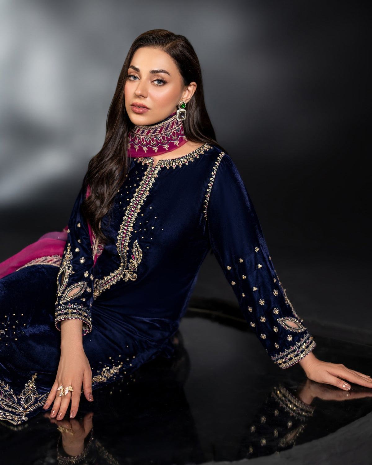 Naqshi Luxury Velvet Collection Unstitched IFRAH Micro
