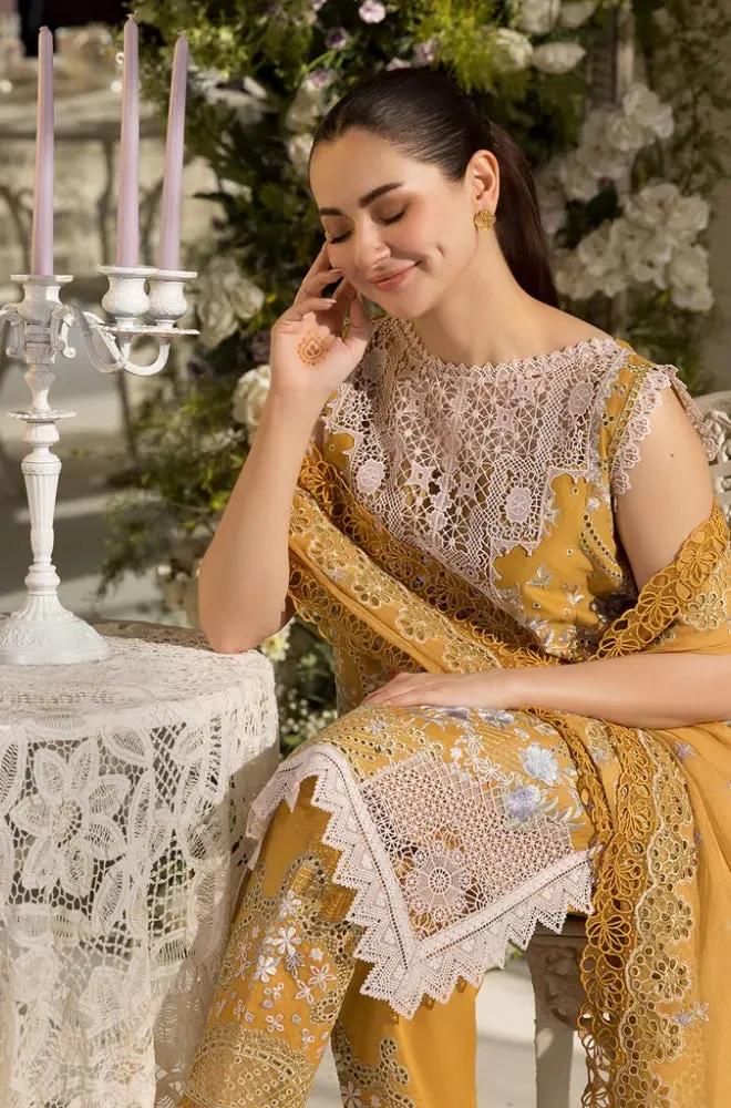 Sobia Nazir - 3PC Lawn Embroidered Shirt with Embroidered Chiffon Dupatta (Unstitched)
