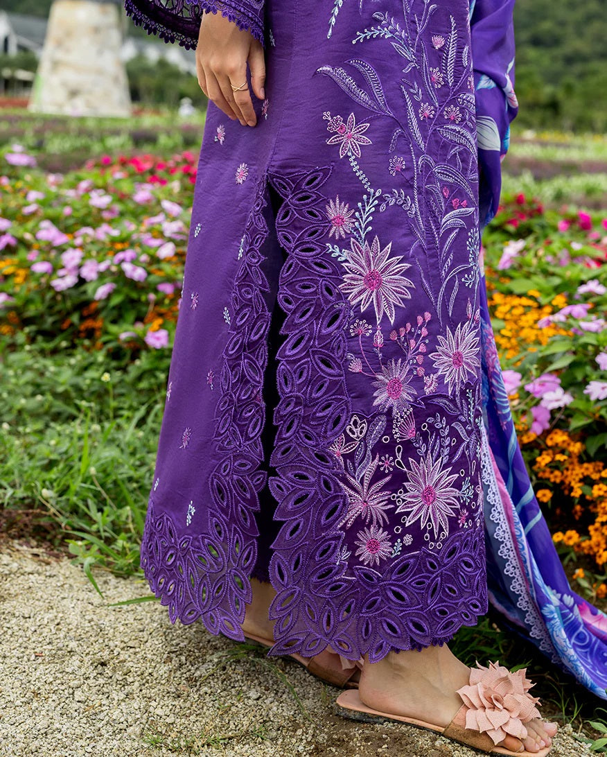 Mushq Luxury Lawn Embroidered Unstitched 3PC Suit Lily Veil