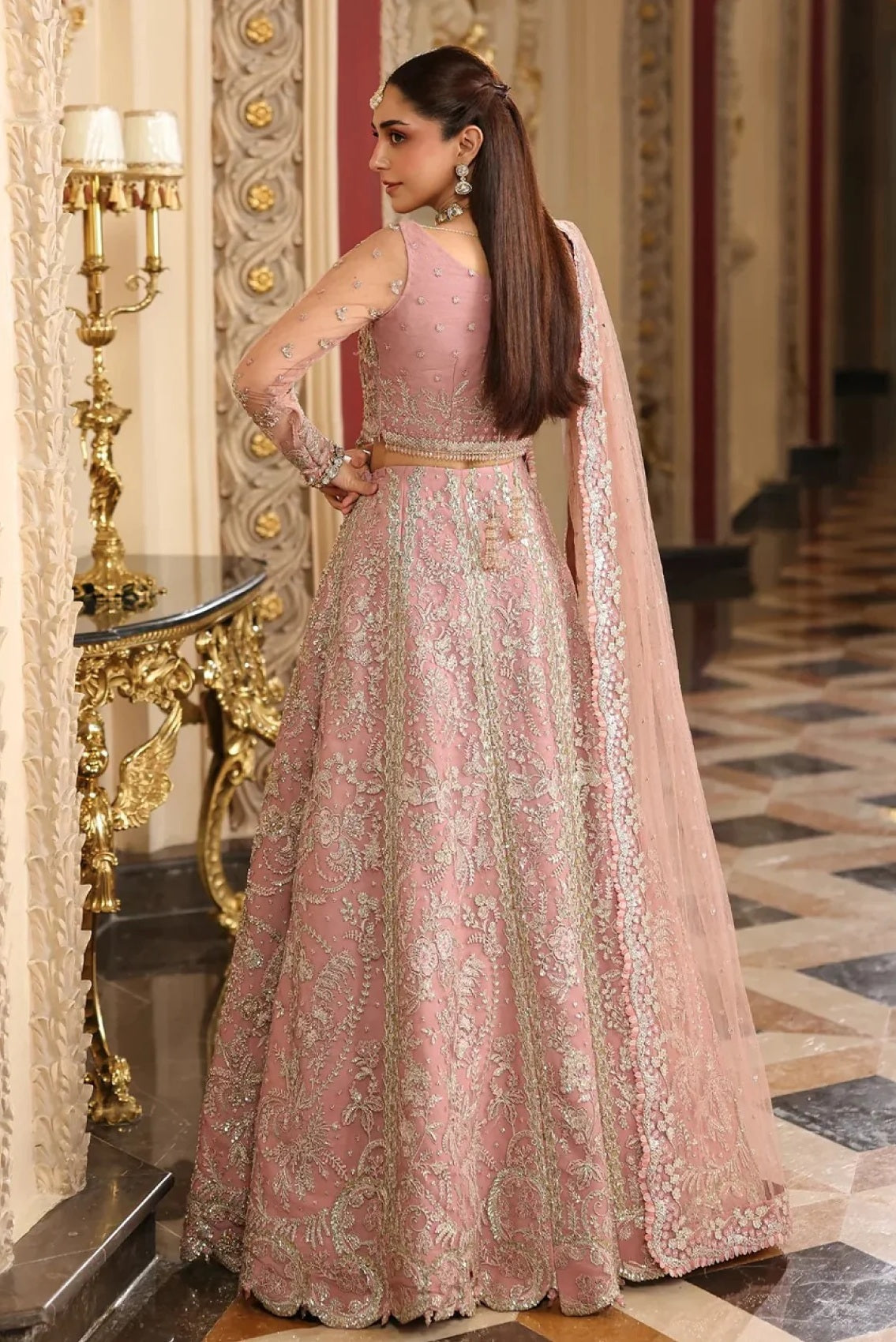 Elaf - Luxury Net Embroidered 3 Piece Unstitched