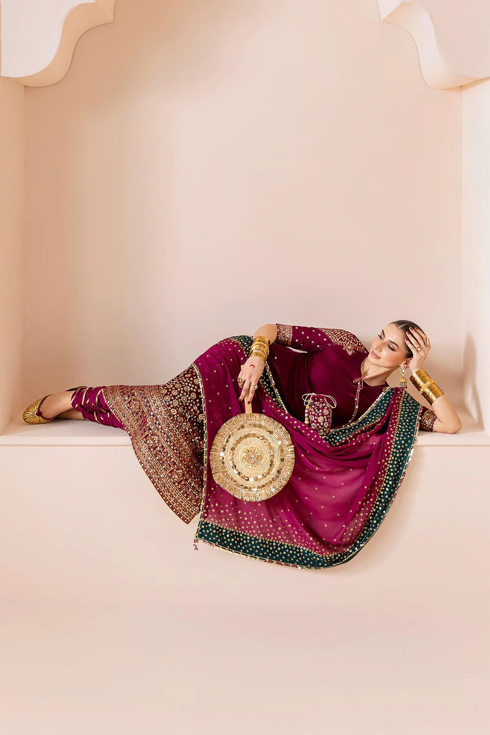 Jazmin Luxury Velvet Embroidered Unstitched 3 Piece - CVF