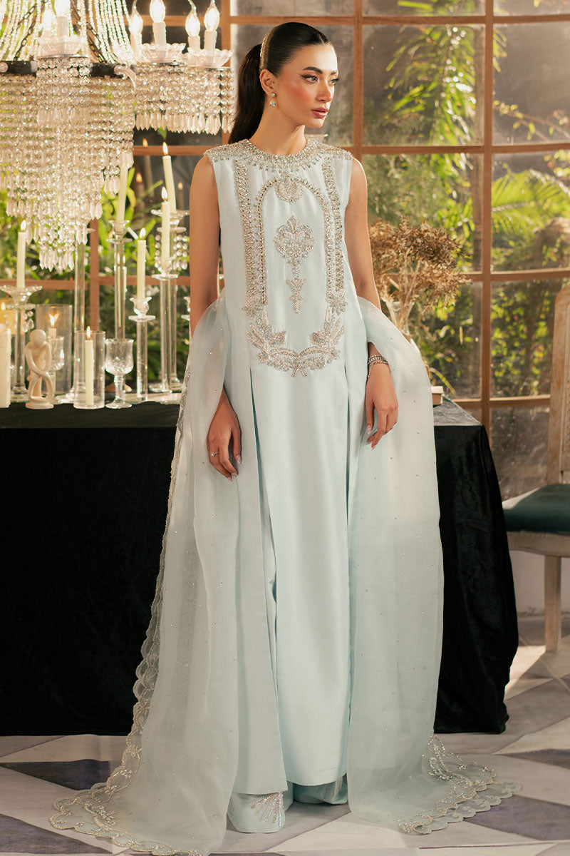 KHAKAA Luxury Raw Silk Hand Embllishment Collection 03 ICELIS