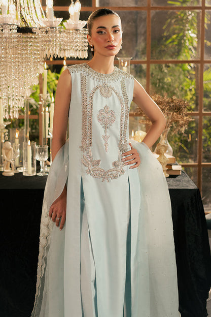 KHAKAA Luxury Raw Silk Hand Embllishment Collection 03 ICELIS