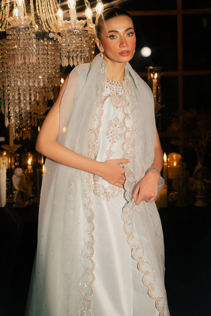 KHAKAA Luxury Raw Silk Hand Embllishment Collection 03 ICELIS
