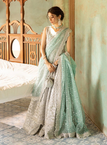 Zainab Chottani Net Embroidered 3 Piece Unstitched Shahnoor