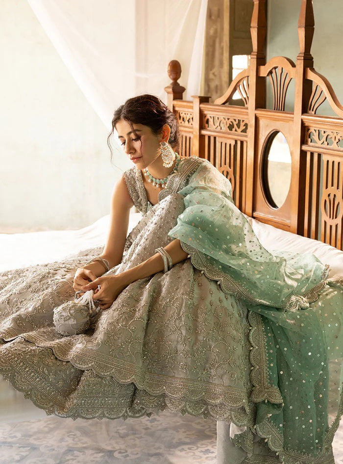 Zainab Chottani Net Embroidered 3 Piece Unstitched Shahnoor