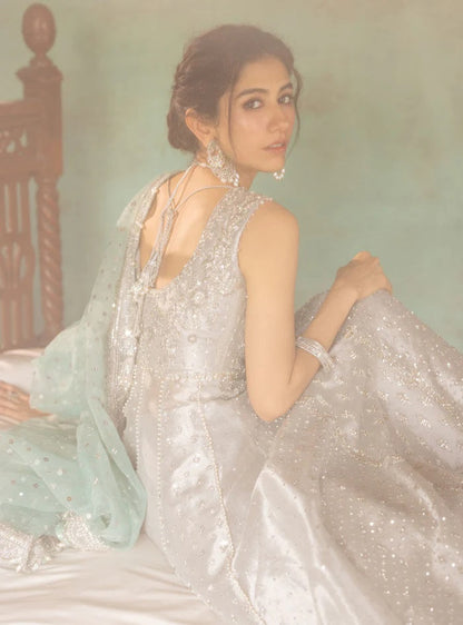 Zainab Chottani Net Embroidered 3 Piece Unstitched Shahnoor