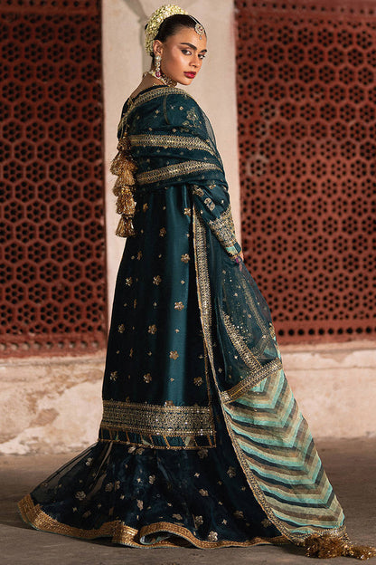 Zarlish Makhfi by Mohsin Naveed Ranjha Unstitched Embroidered Organza Suits 3 Piece Lehar - Festive Collection