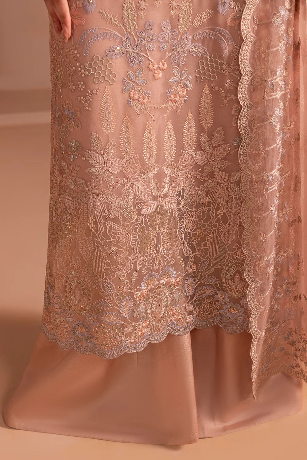 Lavish Premium - Luxury Chiffon Embroidered 3 Piece Unstitched - Blush Petal