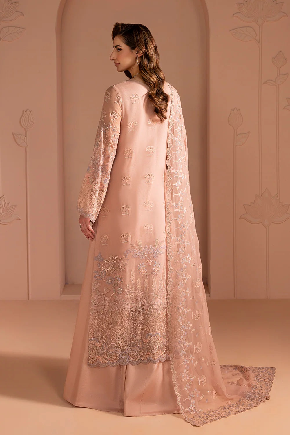 Lavish Premium - Luxury Chiffon Embroidered 3 Piece Unstitched - Blush Petal
