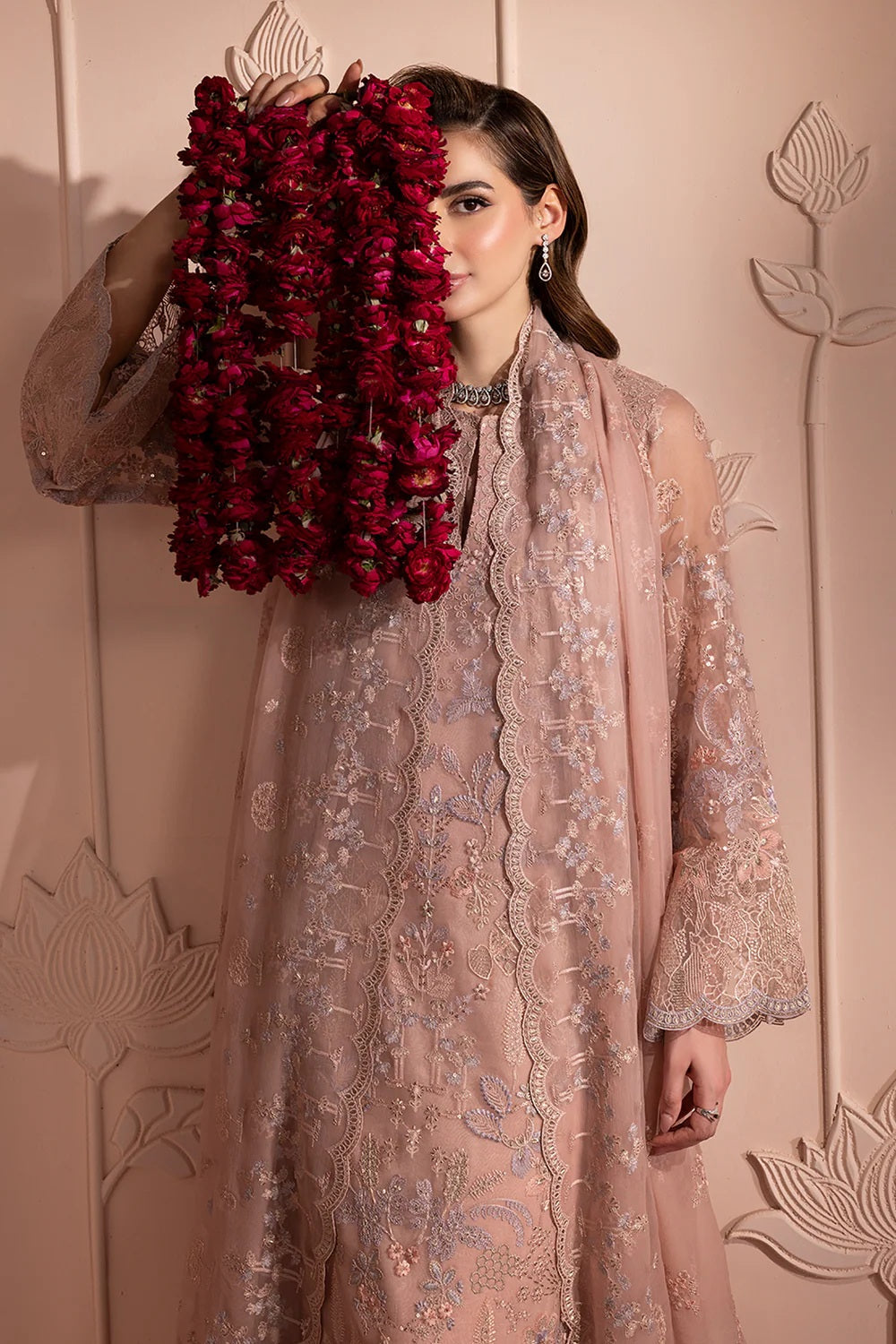 Lavish Premium - Luxury Chiffon Embroidered 3 Piece Unstitched - Blush Petal