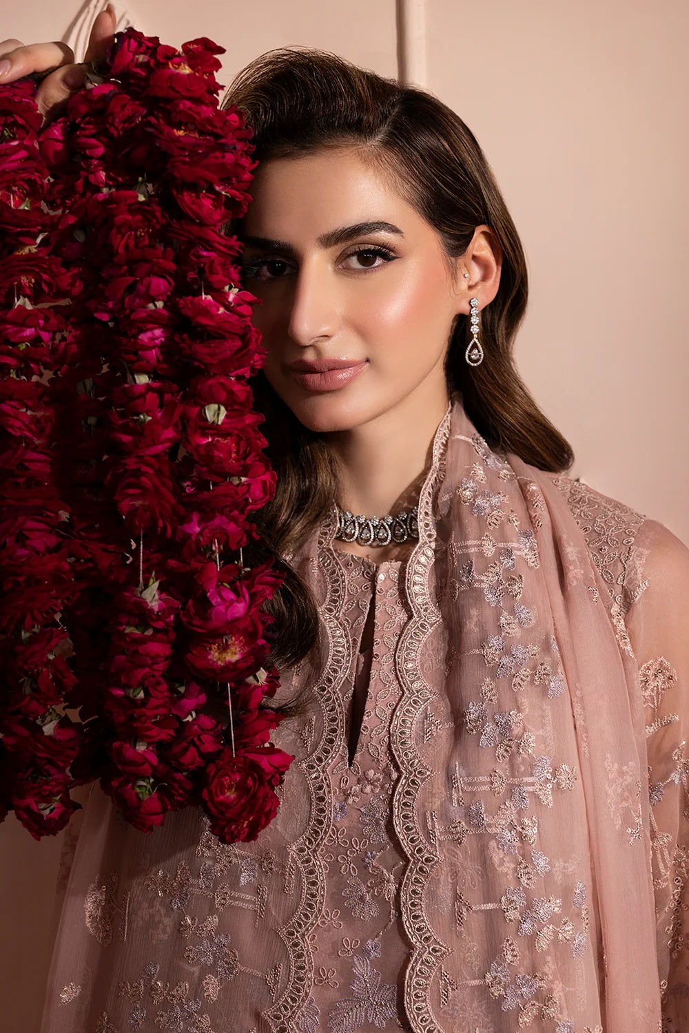 Lavish Premium - Luxury Chiffon Embroidered 3 Piece Unstitched - Blush Petal