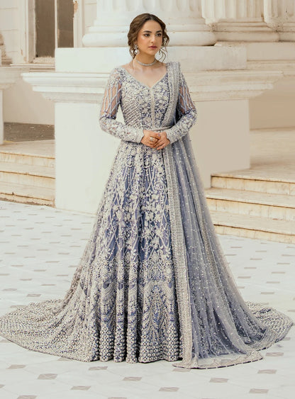 Erum Khan Luxurious Net Embroidered Unstitched 3 Piece Moonlit Majesty