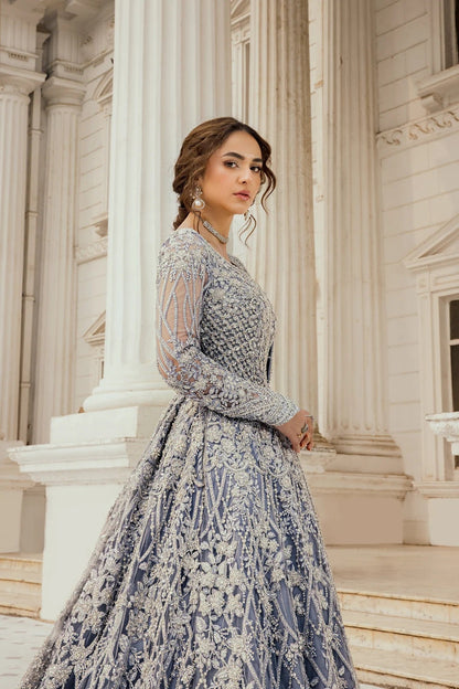 Erum Khan Luxurious Net Embroidered Unstitched 3 Piece Moonlit Majesty