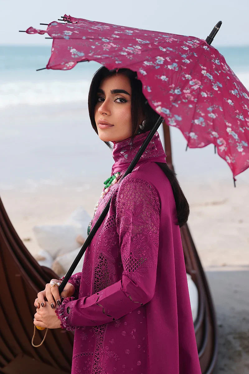 Qalamkar Luxury Lawn Embroidered 3 Piece Unstitched ZARA