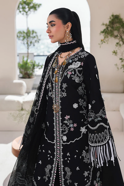 Qalamkar Luxury Lawn 3 Pc Embroidered Suit LIANA Eid Collection