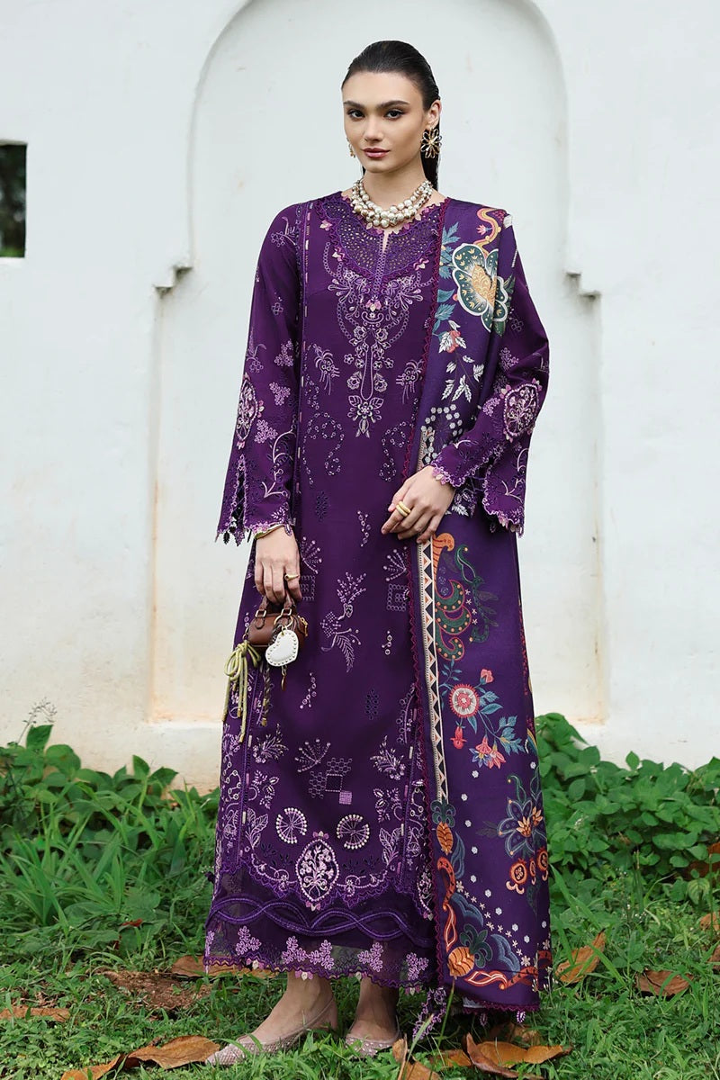 Qalamkar - IRIS | Lawn Embroidered 3 Piece Unstitched