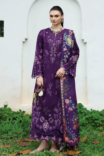 Qalamkar - IRIS | Lawn Embroidered 3 Piece Unstitched