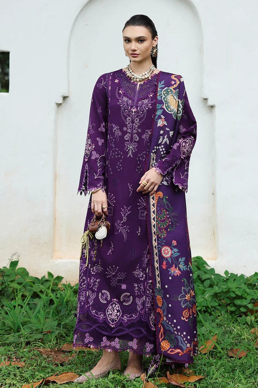 Qalamkar - IRIS | Lawn Embroidered 3 Piece Unstitched
