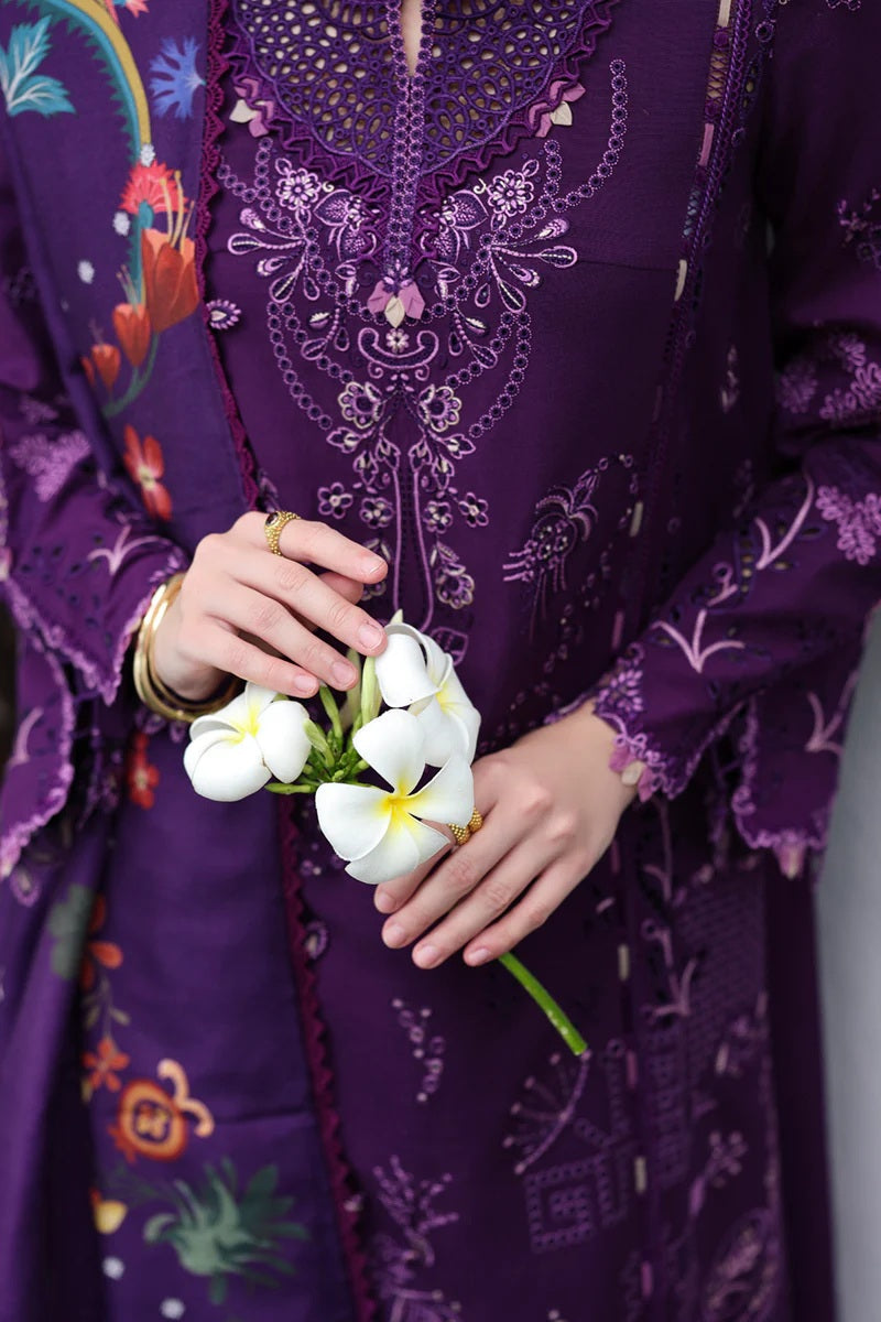 Qalamkar - IRIS | Lawn Embroidered 3 Piece Unstitched