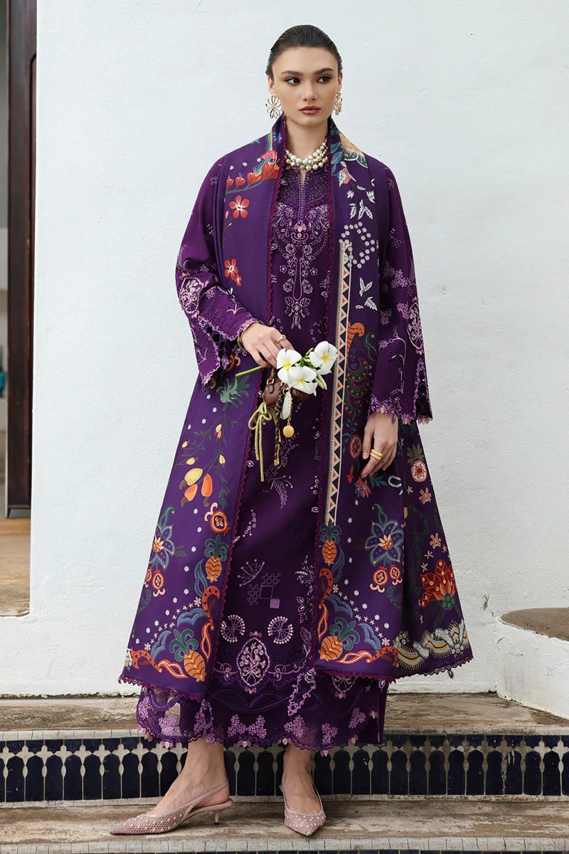 Qalamkar - IRIS | Lawn Embroidered 3 Piece Unstitched