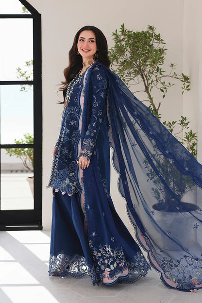 Qalamkar Luxury Lawn Embroidered 3 Piece Unstitched ESMA