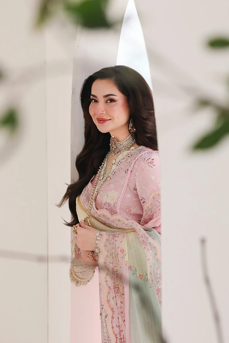 Qalamkar Sahil - Luxury Lawn Embroidered 3 Piece Unstitched - Haniya