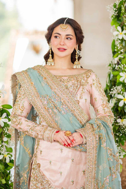 Maha Wajahat Net Embroidered Luxury Wedding Festive Unstitched Collection Mahi