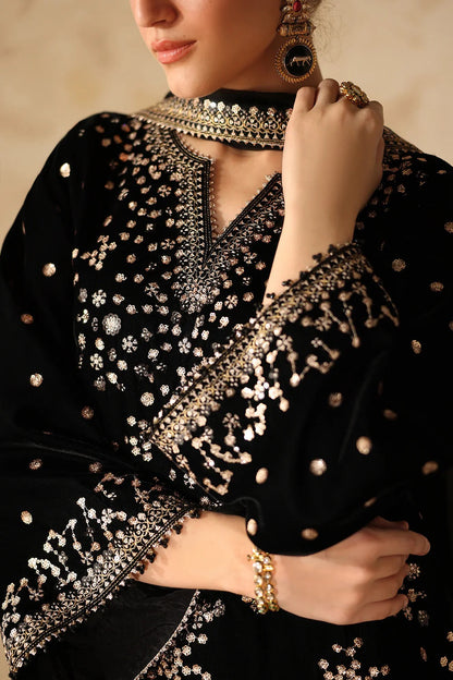 Baroque Velvet Embroidered 3 Piece Unstitched