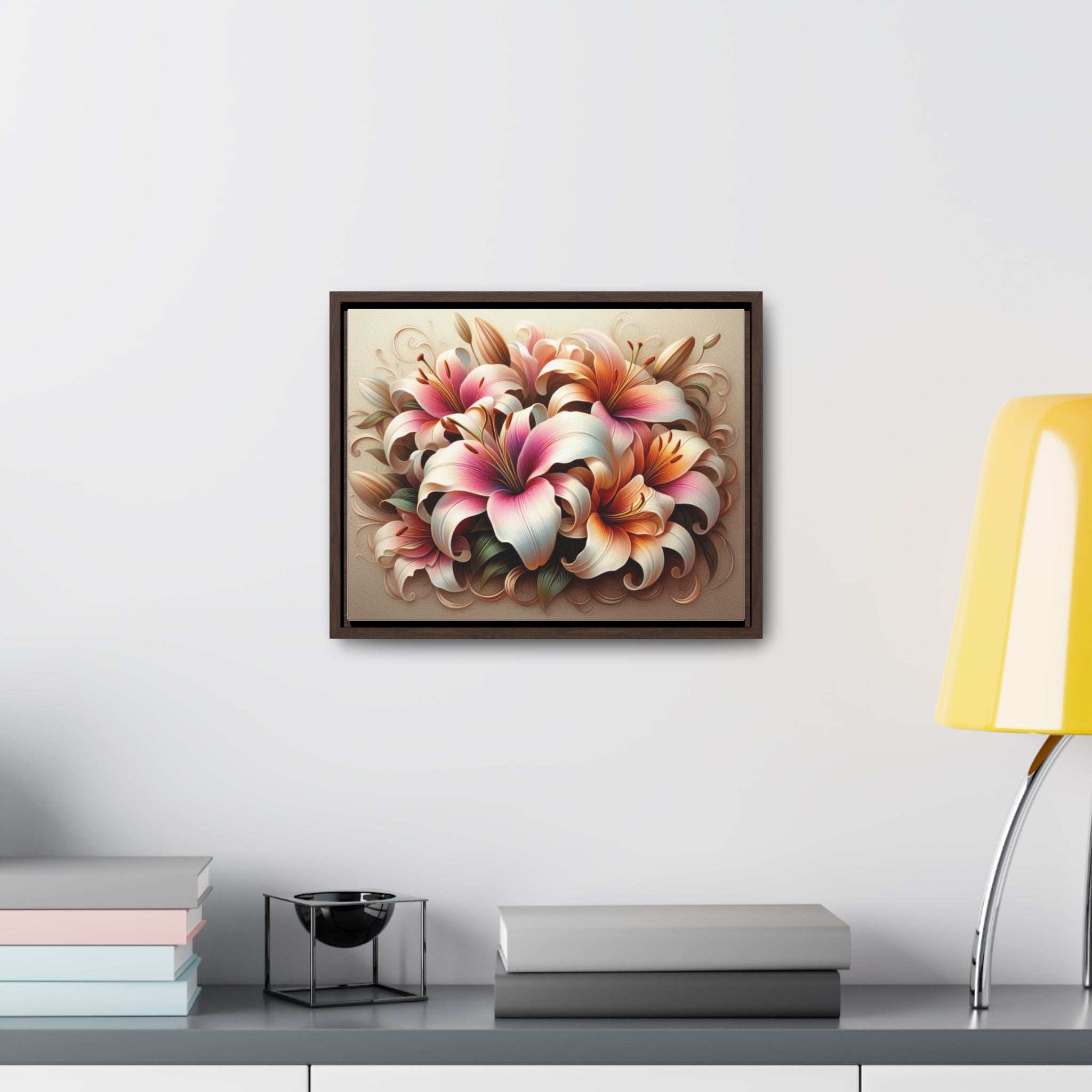 Lily flower Gallery Canvas Wraps, Horizontal Frame