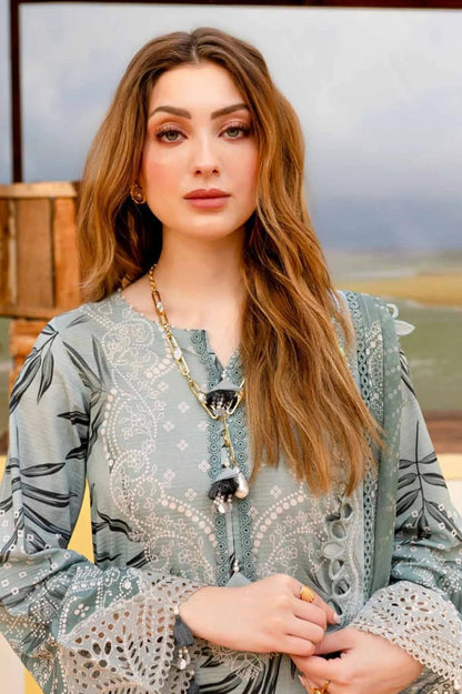 Nureh - Luxury Lawn Embroidered 3 Piece Unstitched