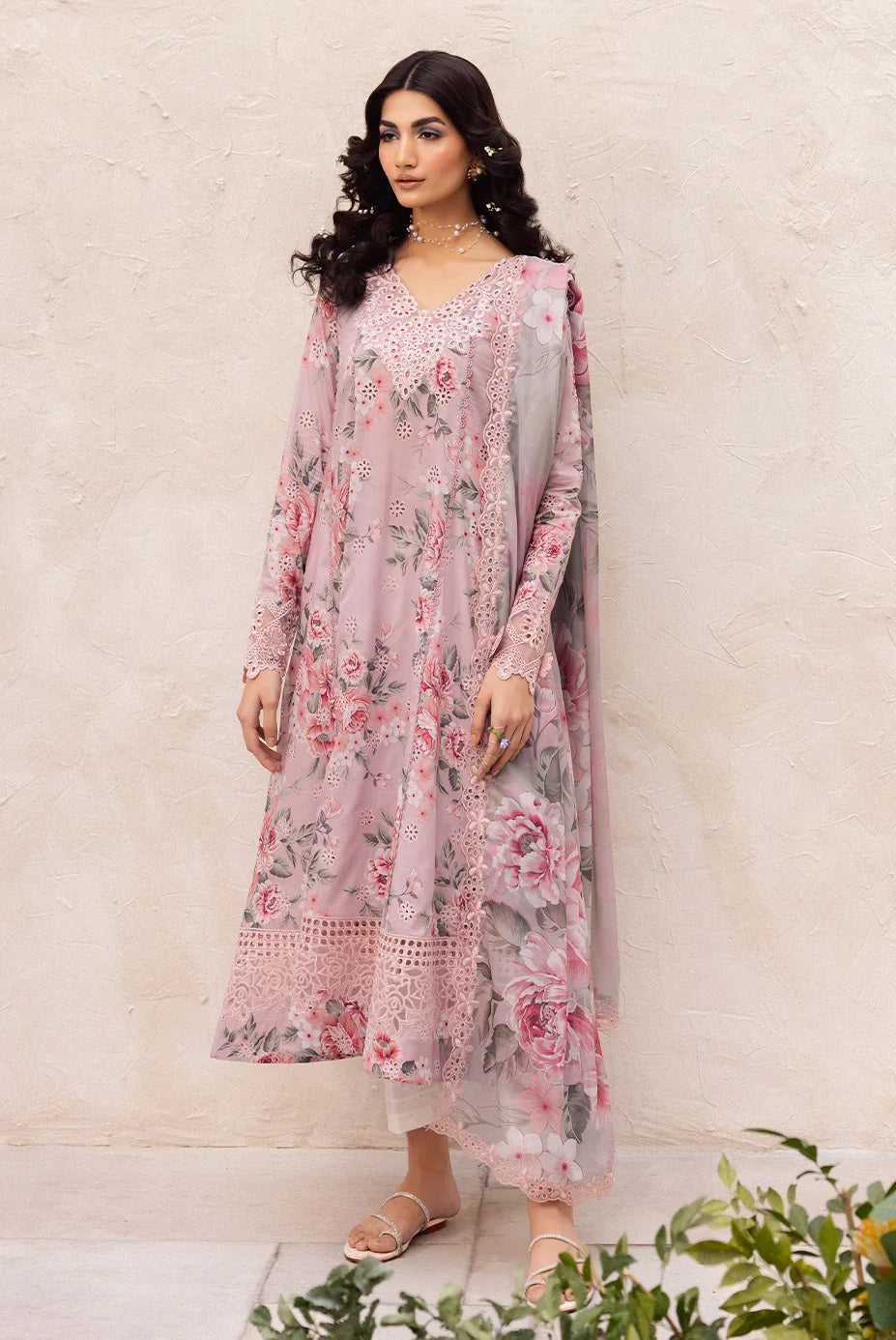 Iznik - Luxury Lawn Embroidered 3 Piece Unstitched - Dahlia