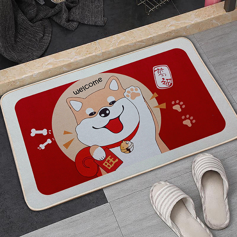 Absorbent Floor Mat Bedroom Cartoon Rug