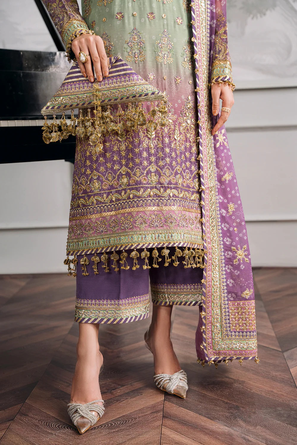 Baroque Luxury Chiffon Embroidered 3 Piece Unstitched