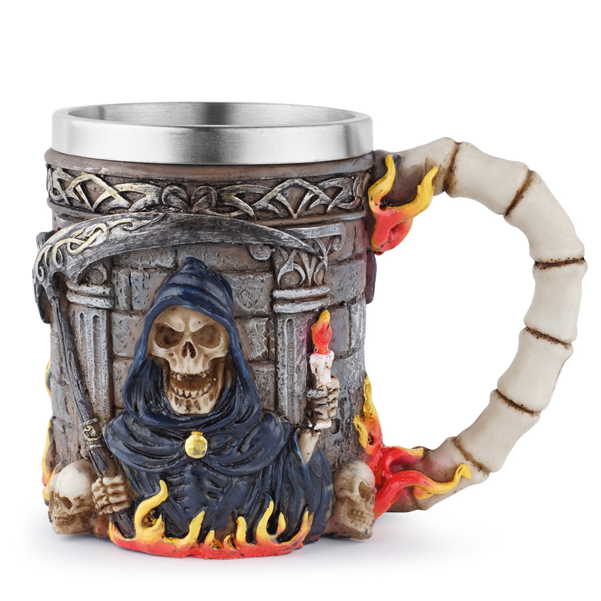 Printing Halloween Mug Metal Wine Glass Skull Mug