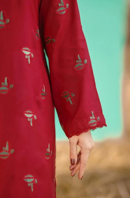 Raqs e Lal - Stitched 2PC Dhanak Embroidered