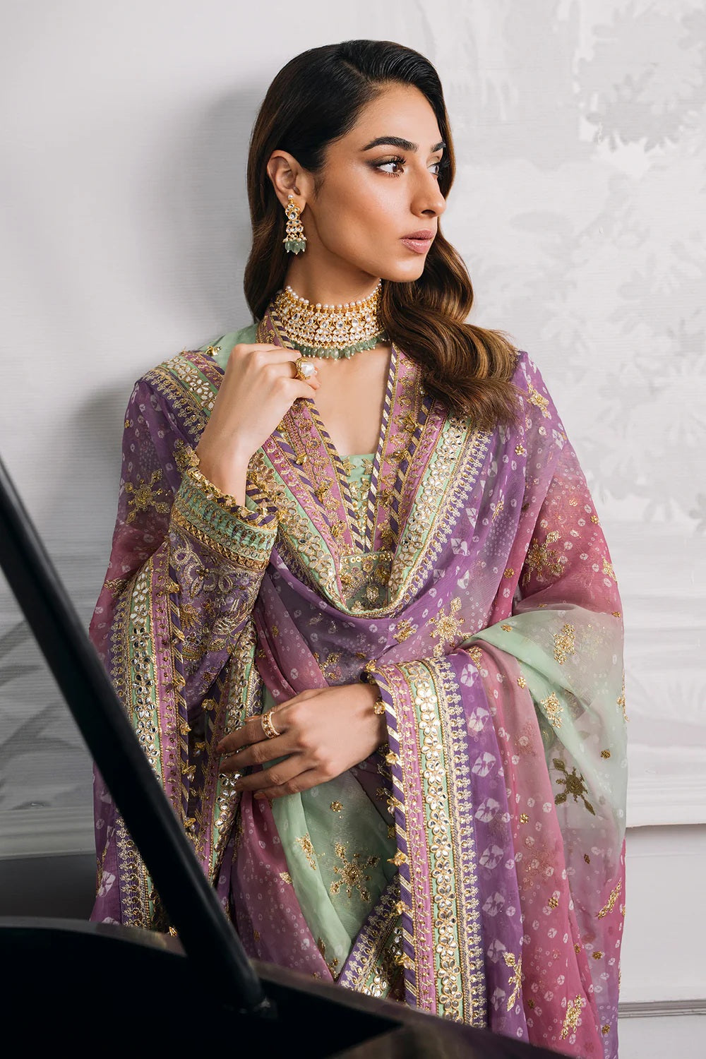 Baroque Luxury Chiffon Embroidered 3 Piece Unstitched