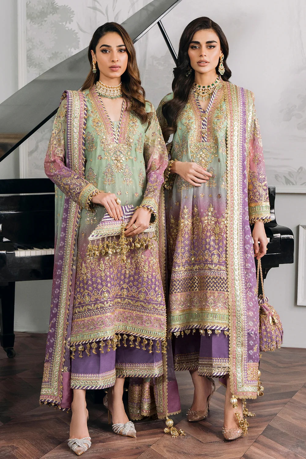 Baroque Luxury Chiffon Embroidered 3 Piece Unstitched