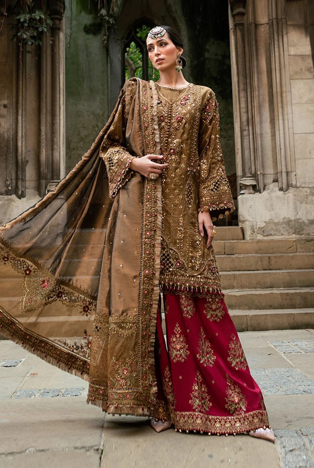 Maria.B Luxury Lava Silk Embroidered 3 Piece Unstitched
