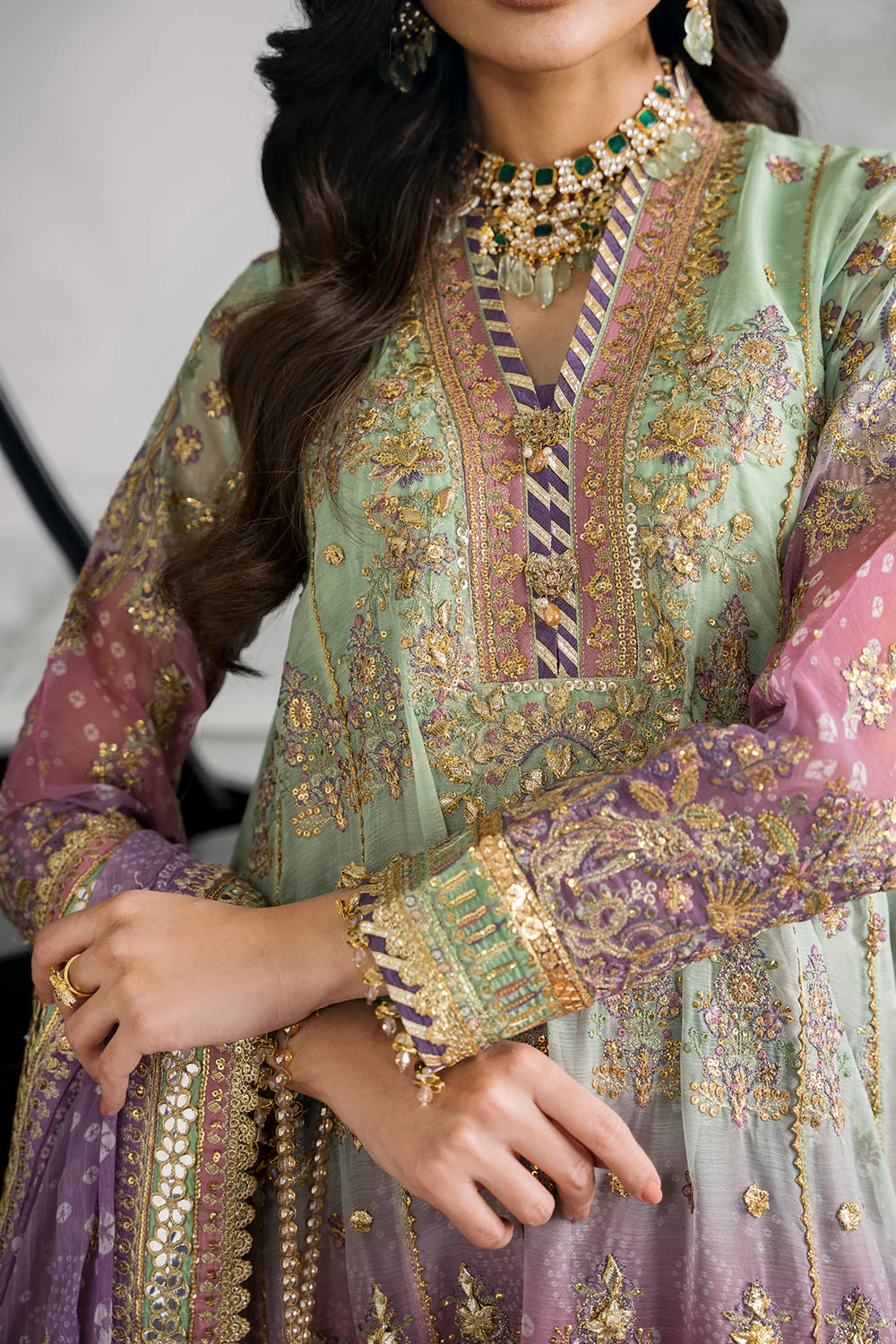 Baroque Luxury Chiffon Embroidered 3 Piece Unstitched