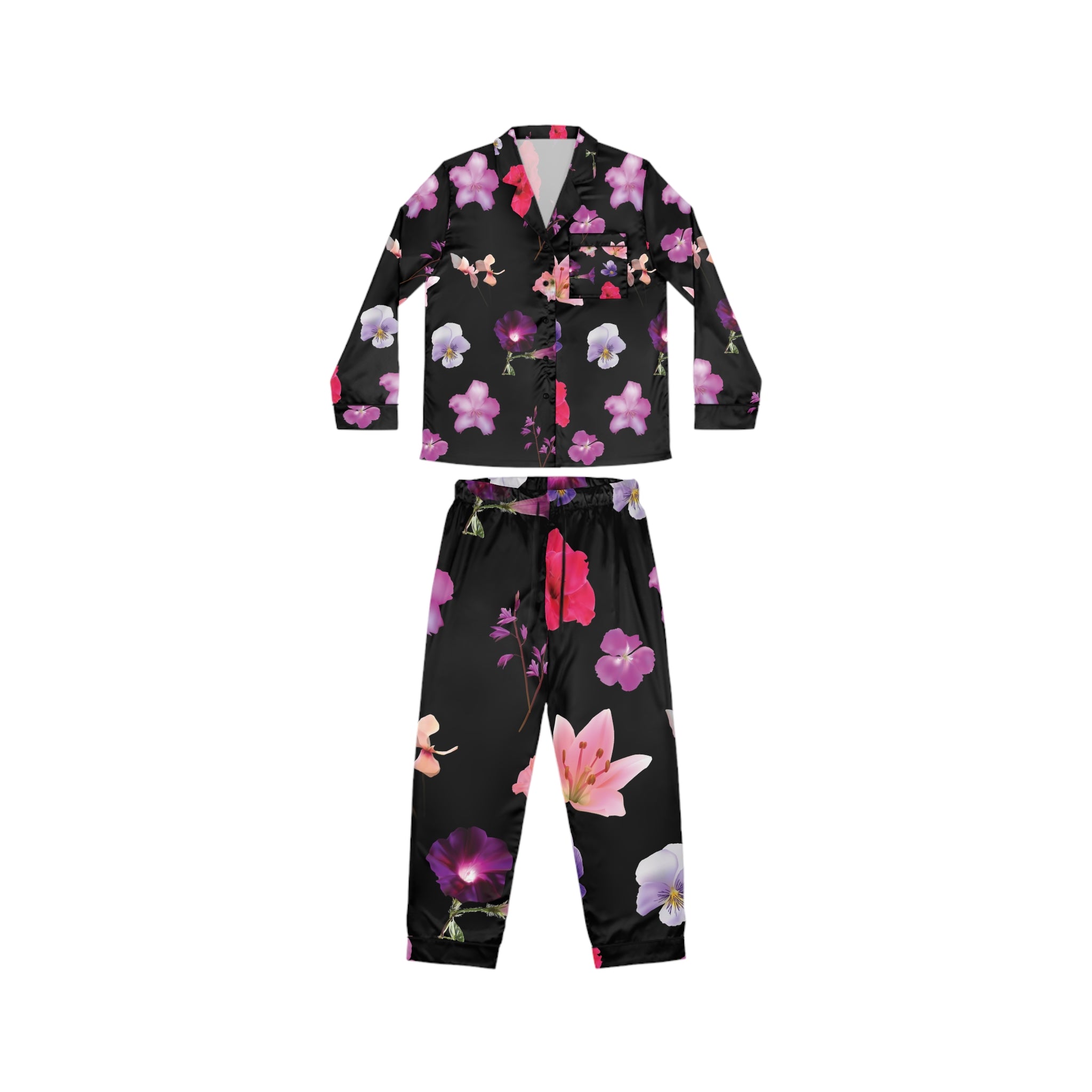 Women's Satin Pajamas (AOP)