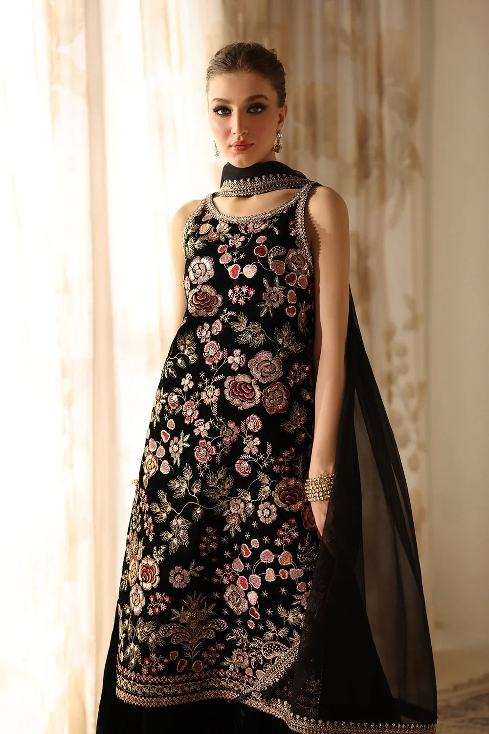 Baroque Luxury Embroidered Velvet Collection Unstitched Flora