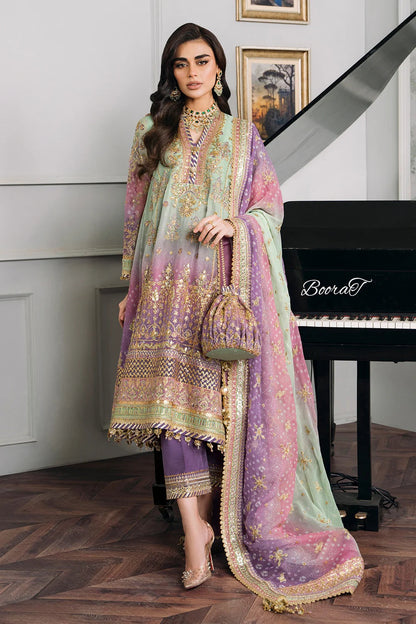 Baroque Luxury Chiffon Embroidered 3 Piece Unstitched