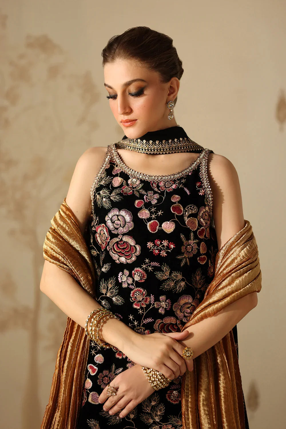 Baroque Luxury Embroidered Velvet Collection Unstitched Flora