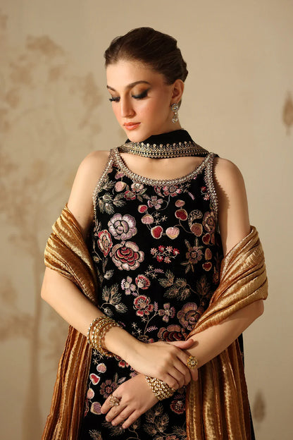 Baroque Luxury Embroidered Velvet Collection Unstitched Flora