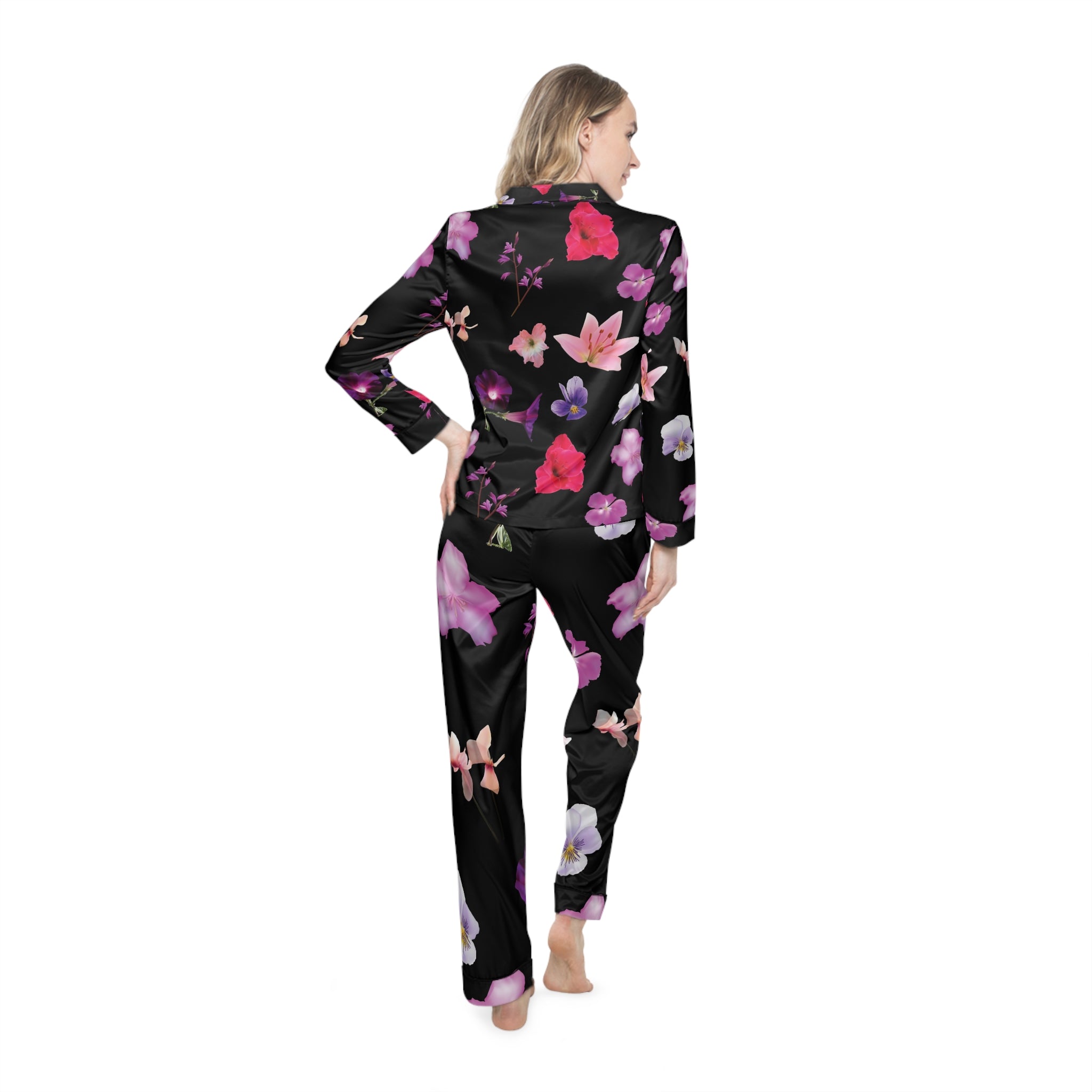 Women's Satin Pajamas (AOP)