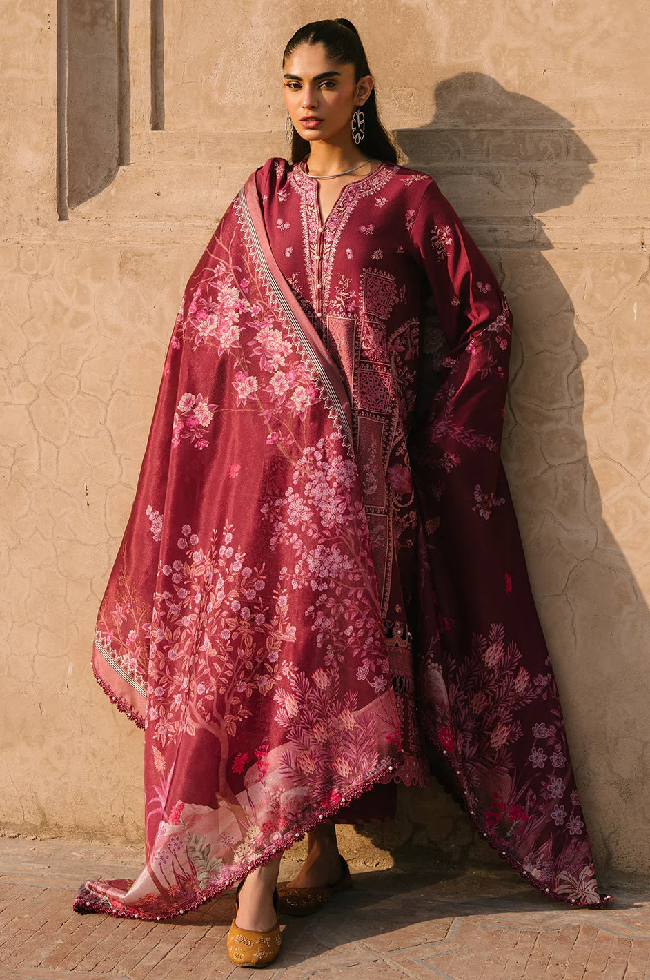 Bin B - Luxury Lawn Embroidered Unstitched 3 Piece