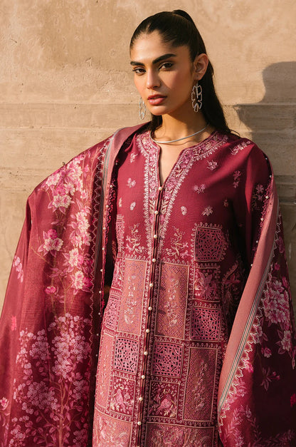 Bin B - Luxury Lawn Embroidered Unstitched 3 Piece