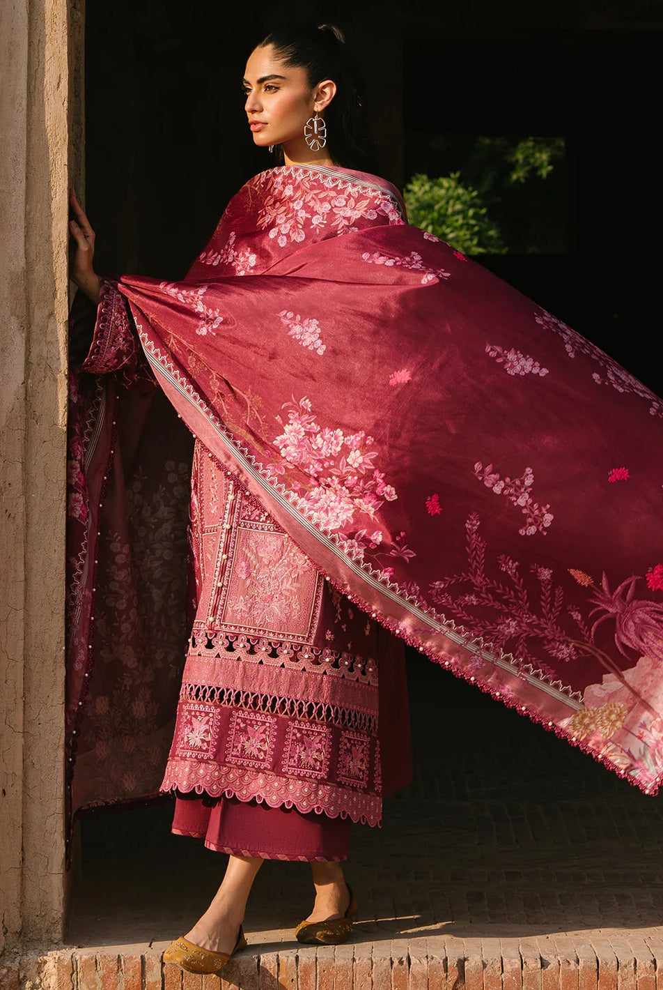 Bin B - Luxury Lawn Embroidered Unstitched 3 Piece